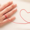 Heart-shaped red thread